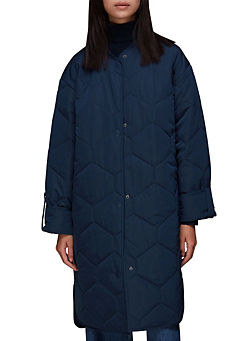 Longline Quilted Coat by Whistles