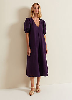 Lotty Puff Sleeve Midi Dress by Phase Eight