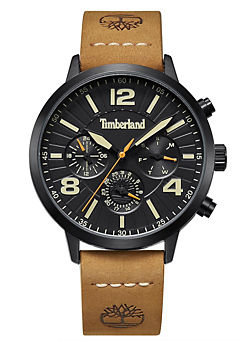 Louden Black Mutli Dial Tan Leather Strap 3ATM Watch by Timberland