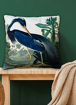Louisiana Heron 55x55cm Cushion by John James Audubon