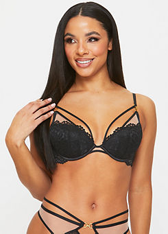 Lovers Lace Underwired Padded Plunge Bra by Ann Summers
