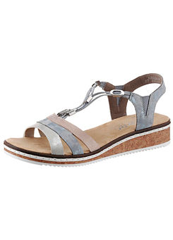 Low Wedge Strappy Sandals by Rieker