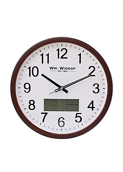 Luminous Wall Clock with LCD Display by William Widdop