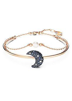 Luna Moon Pearl Bangle Bracelet by Swarovski