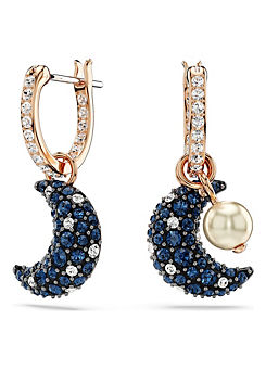 Luna Moon Pearl Drop Earrings by Swarovski