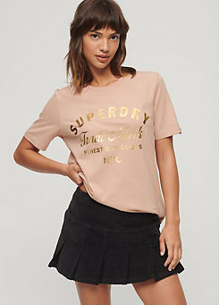 Luxe Metallic Logo T-Shirt by Superdry