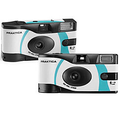 Luxmedia 35mm Disposable Film Camera with Flash - Pack of 2 by Praktica