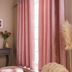 Luxury Jacquard Feather Lined Eyelet Curtains by Joe Browns