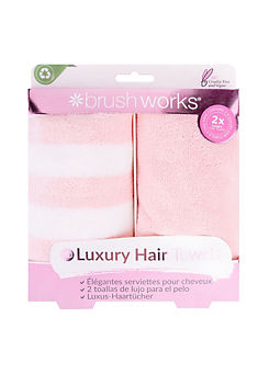 Luxury Microfibre Hair Towel Duo by Brushworks