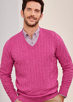 Luxury Soft Touch Cable Jumper by Cotton Traders