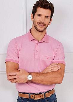 Luxury Textured Polo Shirt by Cotton Traders