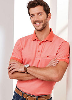 Luxury Textured Polo Shirt by Cotton Traders