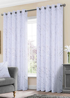Mabel Embossed Velour Thermal Eyelet Curtains by Home Curtains