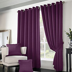 Madison Lined Pair of Eyelet Curtains by Alan Symonds