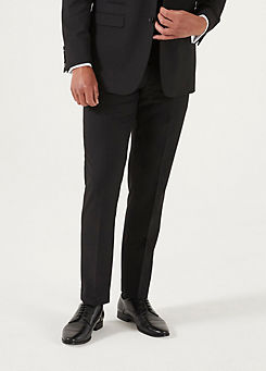 Madrid Black Slim Fit Suit Trousers by Skopes