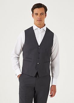 Madrid Charcoal Tailored Fit Suit Waistcoat by Skopes