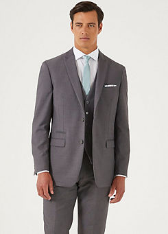 Madrid Grey Tailored Fit Suit Jacket by Skopes