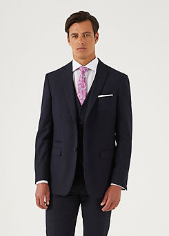 Madrid Navy Tailored Fit Suit Jacket by Skopes