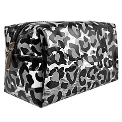Make-up Bag Grey Leopard Print by The Vintage Cosmetics Company