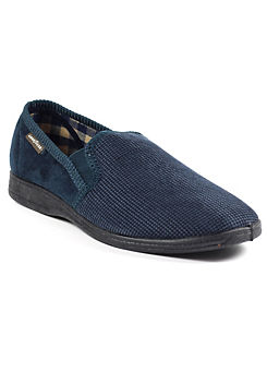 Mallory Navy Men’s Slippers by Goodyear