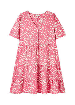 Mara Half Button V Neck Woven Dress by Joules