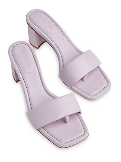 Marie Lilac Slip On Heeled Mules by Whistles