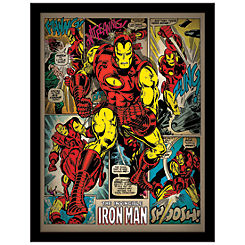 Marvel Iron Man Retro Framed Print