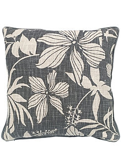 Mato Floral Print 45x45cm Cotton Cushion by Malini