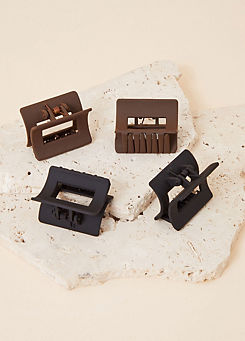 Matte Square Claw Clips 4 Pack by Accessorize