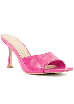 Mayana Pink Heeled Mules by Head Over Heels By Dune