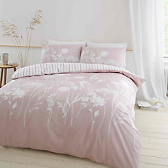 Meadowsweet Floral Blush Duvet Cover & Pillowcase Set by Catherine Lansfield