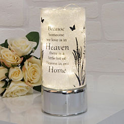 Memorial Glass Light Tube - Heaven by Thoughts of You