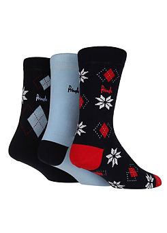 Mens 3 Pack Seasonal Hanging Socks Gift by Pringle