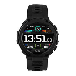 Mens Alpine GPS Smart Watch 50 mm - Black Plastic Strap by Sekonda