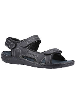 Mens Black Alistair Sandals by Hush Puppies
