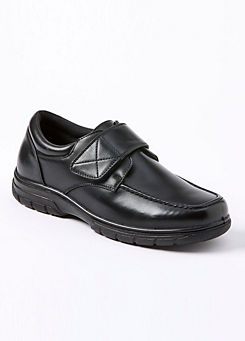 Mens Black Classic Adjustable Shoes by Cotton Traders