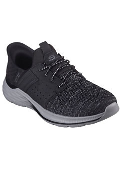 Mens Black Hands Free Slip-Ins Relaxed Fit Garner Newick Trainers by Skechers