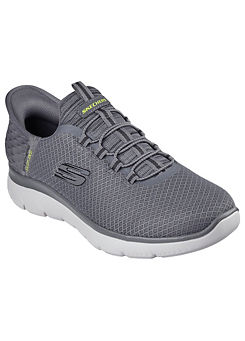 Mens Charcoal Mesh Hands Free Slip-Ins Summits High Range Trainers by Skechers