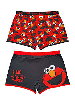 Mens Elmo 2Pk Boxer Short by Sesame Street