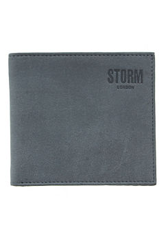 Mens Filey Grey Leather Wallet by Storm London