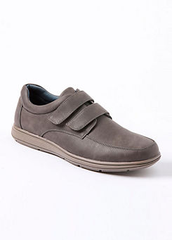Mens Grey Casual Adjustable Shoes by Cotton Traders