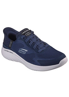 Mens Navy Mesh Hands Free Slip-Ins Bounder 2.0 Emerged Trainers by Skechers