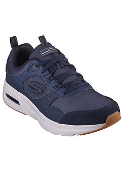 Mens Navy Skech-Air Court Suede Lace Up Skech-Air Trainers by Skechers
