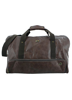 Mens Norton Brown Faux Leather Holdall Bag by Storm London