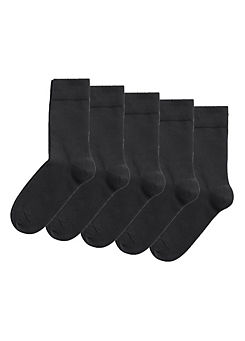 Mens Pack of 5 Essential Ankle Socks - Black by Bjorn Borg