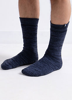 Mens Recycled Navy Thermal Original Slipper Socks by Totes