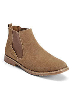 Mens Sand Chelsea Boots by Cotton Traders