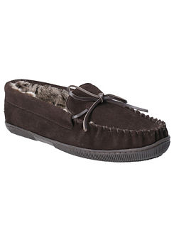 Mens ’Ace’ Brown Slip On Slippers by Hush Puppies