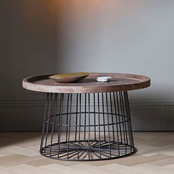 Menzies Loft Living Round Caged Coffee Table by Hudson Living