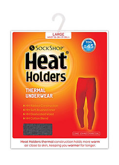 Men’s 1 Pack Long Johns - Charcoal by Heat Holders